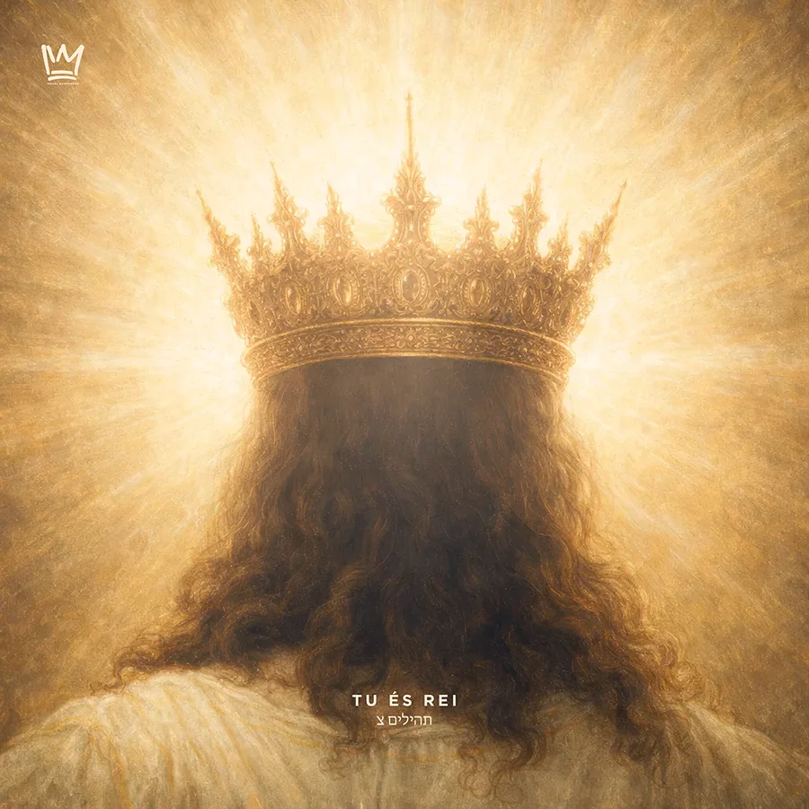 Capa de Tu És Rei: coroa dourada iluminada
